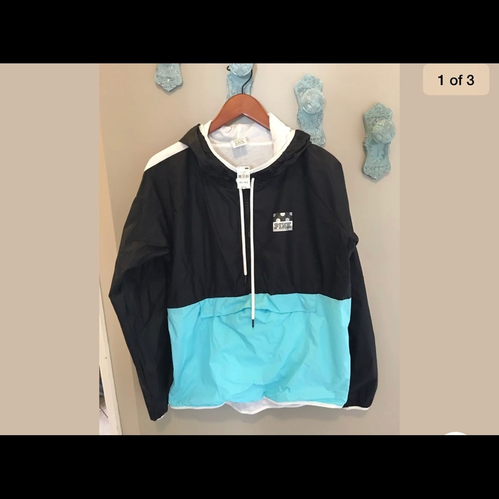 PINK By VS 1/4 Zip Lightly Lined Hooded Jacket